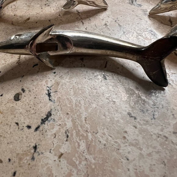 Silver Plated Dolphin Place Holder Cards 24 CT Vintage 1950’s - Picture 4 of 5